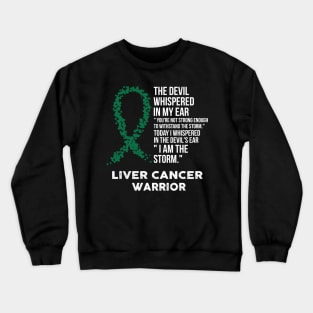 The Devil- Liver cancer Awareness Support Ribbon Crewneck Sweatshirt